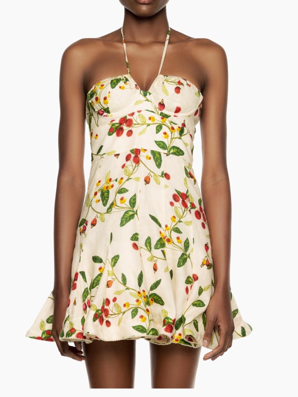 (NWT) Agua Bendita Curandera Anturio Frutal Floral 🌺 Linen dress - size M